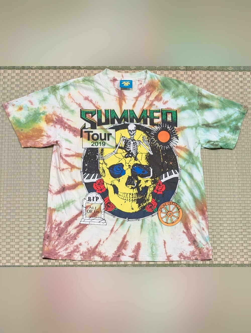 RARE Online Ceramics Summer Tour 2019 T-Shirt Size XL Tie Dye Love is Real